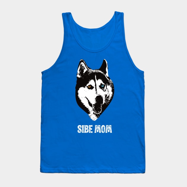 Sibe Mom Siberian Husky Design Tank Top by DoggyStyles